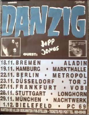 Depp Jones (u.a. Bela und Rod): Tourposter: Danzig Support-Tour