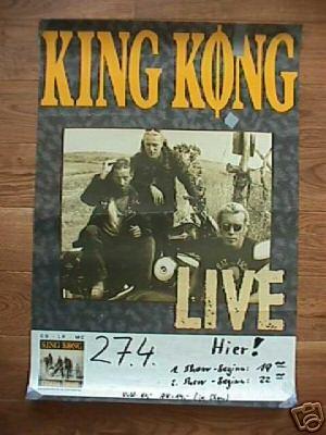 King Kong (u.a. Farin Urlaub): Tourposter: Düsseldorf 27.04.1991