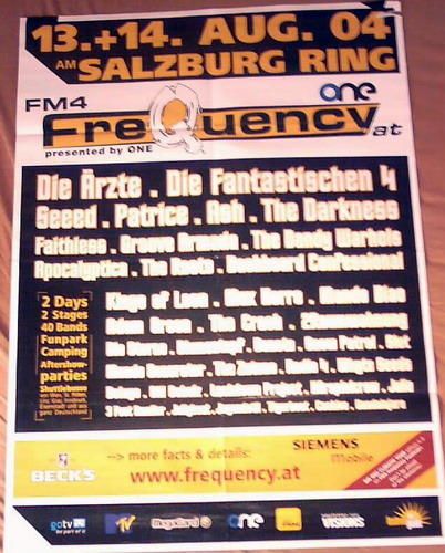 Unrockstar: Tourposter: Frequency Festival
