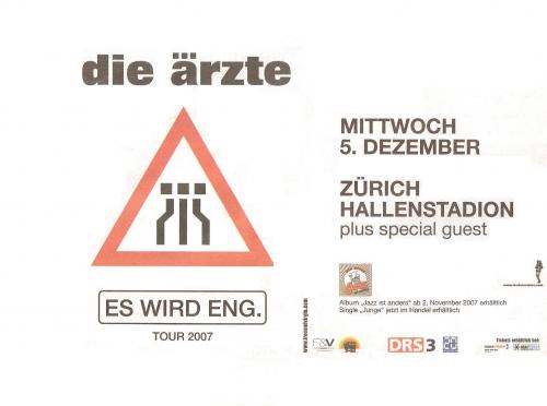 Es wird eng: Flyer: Zürich
