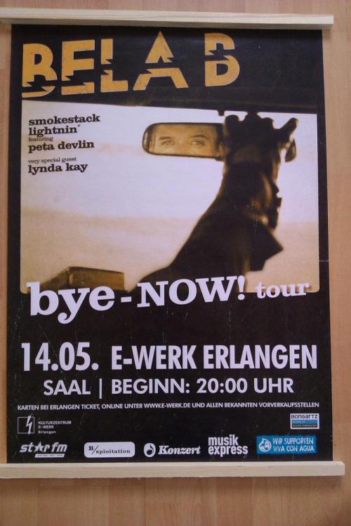 Bela B: Bye-now! Tour: Poster: Erlangen