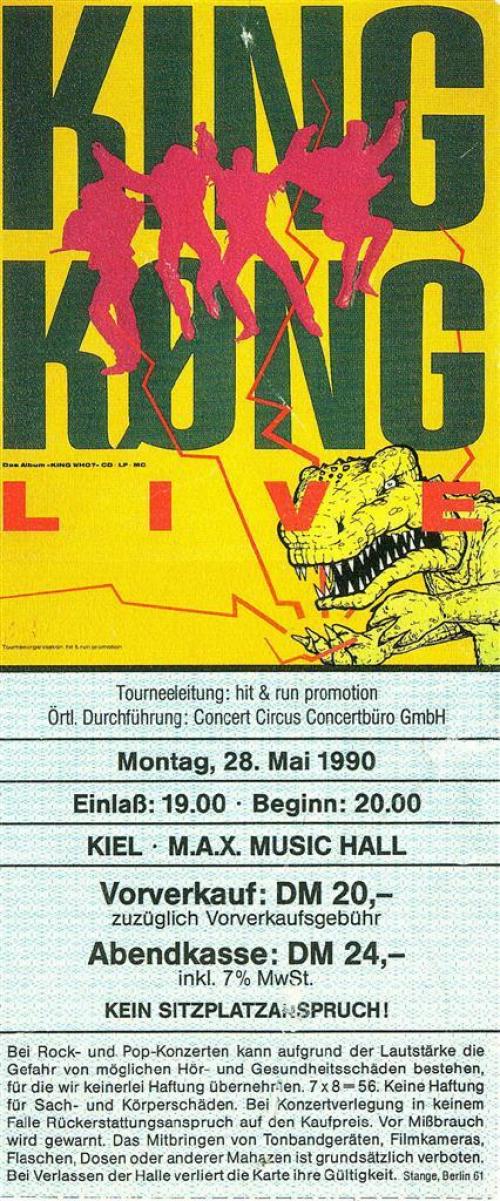 King Kong (u.a. Farin Urlaub): Ticket: Kiel
