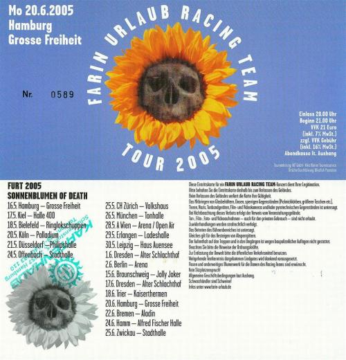 FURT: Sonnenblumen of Death: Ticket: Hamburg