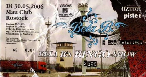 Bela B: Bela B.s Bingo-Show: Ticket: Rostock
