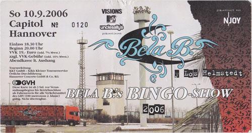 Bela B: Bela B.s Bingo-Show: Ticket: Hannover