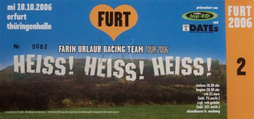 FURT: Heiss! Heiss! Heiss!: Ticket: Erfurt
