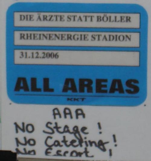 Einzelgigs: Pass: Köln (All Areas)