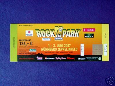 Festivals: Ticket: Rock im Park (Hardcover)