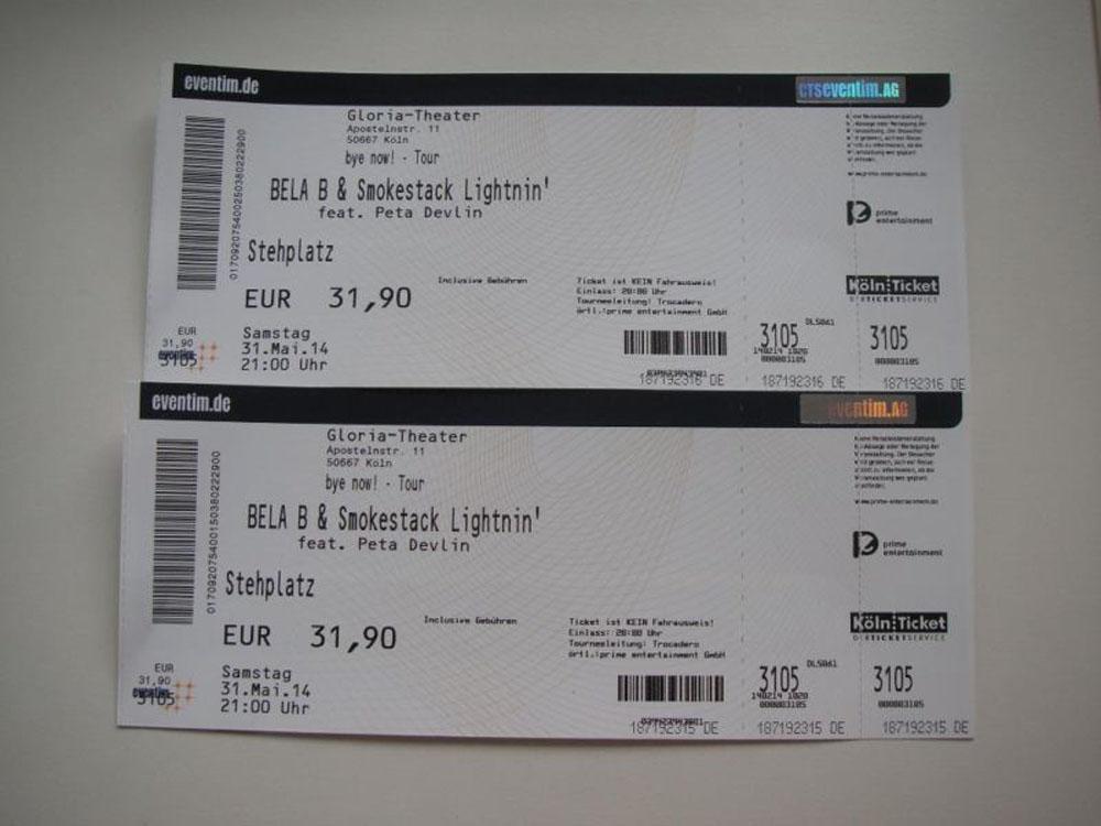 Bela B: Bye-now! Tour: Ticket: Köln