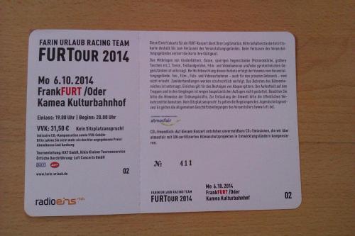 FURT: FURTOUR: Ticket: Frankfurt Oder (back)