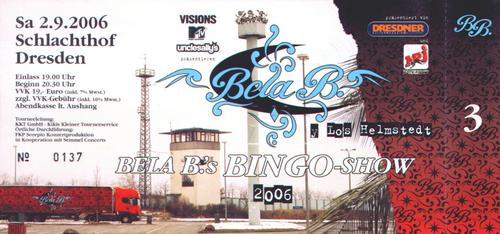 Bela B: Bela B.s Bingo-Show: Ticket: Dresden