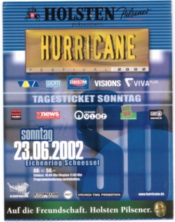 Einzelgigs: Ticket: Hurricane Festival