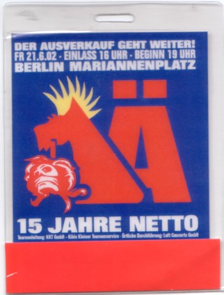 Einzelgigs: Pass: 15 Jahre Netto (rot)