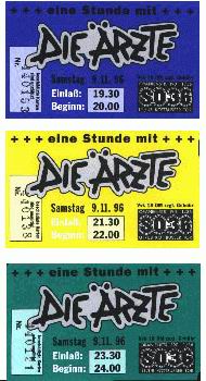 Einzelgigs: Ticket: Berlin, SO 36