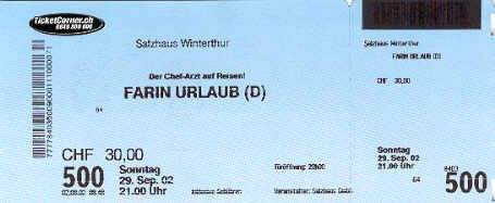 FURT: Clubtour: Ticket: Winterthur