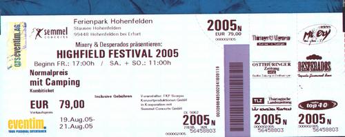 FURT: Sonnenblumen of Death: Ticket: Highfield Festival