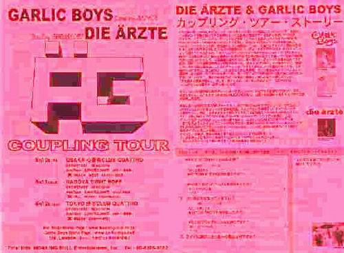 Garlic Boys & Die Ärzte Coupling: Flyer