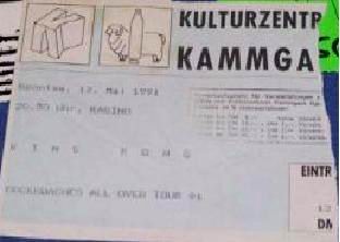 King Kong (u.a. Farin Urlaub): Ticket: Kaiserslautern